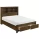 Sullivan Brown Full Storage Wall Platform Bed with Nightstand
