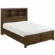 Sullivan Brown Full Storage Wall Platform Bed with Nightstand