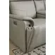 Vernon Dove Gray 73" Zero Gravity Power Reclining Loveseat with USB Charging and Heat Massage
