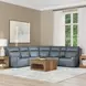 Vernon Admiral 6 Piece Modular Zero Gravity Power Reclining Sectional with Heat Massage and USB Charging