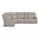 Vernon Dove Gray 6 Piece Modular Zero Gravity Power Reclining Sectional with Heat Massage and USB Charging