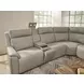 Vernon Dove Gray 6 Piece Modular Zero Gravity Power Reclining Sectional with Heat Massage and USB Charging