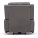 Wyatt Gunmetal Gray Leather Zero Gravity Power Recliner with Power Lumbar and USB Charging