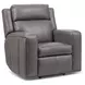 Wyatt Gunmetal Gray Leather Zero Gravity Power Reclining Living Room Set