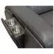 Wyatt Gunmetal Gray Leather 85" Zero Gravity Power Reclining Sofa with Power Lumbar and USB Charging