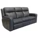 Wyatt Gunmetal Gray Leather 85" Zero Gravity Power Reclining Sofa with Power Lumbar and USB Charging