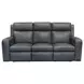 Wyatt Gunmetal Gray Leather 85" Zero Gravity Power Reclining Sofa with Power Lumbar and USB Charging
