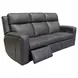 Wyatt Gunmetal Gray Leather 85" Zero Gravity Power Reclining Sofa with Power Lumbar and USB Charging