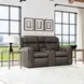 Wyatt Gunmetal Gray Leather 74" Zero Gravity Power Reclining Loveseat with Console and USB Charging