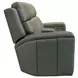 Wyatt Gunmetal Gray Leather 74" Zero Gravity Power Reclining Loveseat with Console and USB Charging