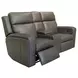 Wyatt Gunmetal Gray Leather Zero Gravity Power Reclining Living Room Set