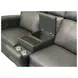 Wyatt Gunmetal Gray Leather 74" Zero Gravity Power Reclining Loveseat with Console and USB Charging