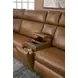 Wyatt Canyon Brown Leather 6 Piece Modular Zero Gravity Power Reclining Sectional with Power Lumbar and USB Charging
