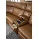Wyatt Canyon Brown Leather 6 Piece Modular Zero Gravity Power Reclining Sectional with Power Lumbar and USB Charging