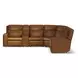 Wyatt Canyon Brown Leather 6 Piece Modular Zero Gravity Power Reclining Sectional with Power Lumbar and USB Charging