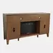 Painted Canyon Distressed Brown 60" TV Stand with Electric Fireplace