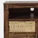 Painted Canyon Distressed Brown 60" TV Stand with Electric Fireplace