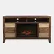 Painted Canyon Distressed Brown 60" TV Stand with Electric Fireplace