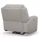 Barnett Cream Leather Power Recliner With Power Headrest And Lumbar