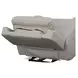 Barnett Cream Leather Power Recliner With Power Headrest And Lumbar