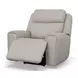 Barnett Cream Leather Power Recliner With Power Headrest And Lumbar