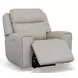 Barnett Cream Leather Power Recliner With Power Headrest And Lumbar