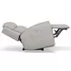 Barnett Cream Leather Power Recliner With Power Headrest And Lumbar