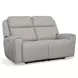 Barnett Cream Leather Power Reclining Living Room Set With Power Headrest And Lumbar