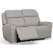 Barnett Cream Leather Power Reclining Living Room Set With Power Headrest And Lumbar