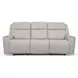 Barnett Cream Leather 87" Power Reclining Sofa With Power Headrest And Lumbar