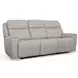 Barnett Cream Leather Power Reclining Living Room Set With Power Headrest And Lumbar