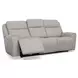 Barnett Cream Leather Power Reclining Living Room Set With Power Headrest And Lumbar