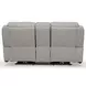 Barnett Cream Leather Power Reclining Console Loveseat With Power Headrest And Lumbar