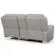 Barnett Cream Leather Power Reclining Console Loveseat With Power Headrest And Lumbar