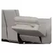 Barnett Cream Leather Power Reclining Console Loveseat With Power Headrest And Lumbar