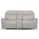 Barnett Cream Leather Power Reclining Living Room Set With Power Headrest And Lumbar