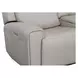Barnett Cream Leather Power Reclining Console Loveseat With Power Headrest And Lumbar