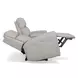 Barnett Cream Leather Power Reclining Console Loveseat With Power Headrest And Lumbar