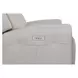 Barnett Cream Leather Power Reclining Console Loveseat With Power Headrest And Lumbar