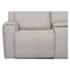 Barnett Cream Leather Power Reclining Console Loveseat With Power Headrest And Lumbar