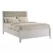 Andover White and Brown Queen Upholstered Panel Bed