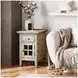 Rustic Shores Scrimshaw Chairside Table