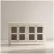 Rustic Shores Scrimshaw 4 Door Low Accent Cabinet