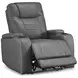 Schooner Rocks Slate Power Recliner with USB Charging and LED