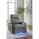 Schooner Rocks Slate Power Recliner with USB Charging and LED
