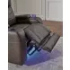 Schooner Rocks Umber Power Recliner with USB Charging and LED