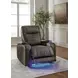 Schooner Rocks Umber Power Recliner with USB Charging and LED