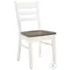 Cozy Luxe Marble White and Buck Skin Dining Chair Set of 2