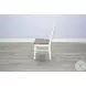 Cozy Luxe Marble White and Buck Skin Dining Chair Set of 2