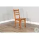 Cozy Luxe Rustic Oak Dining Chair Set of 2